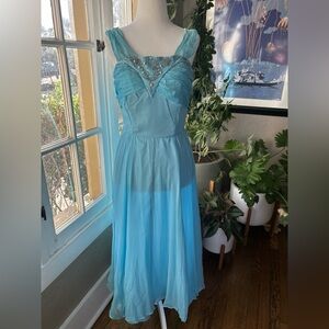 Vintage Emma Domb Tiffany Blue Dress